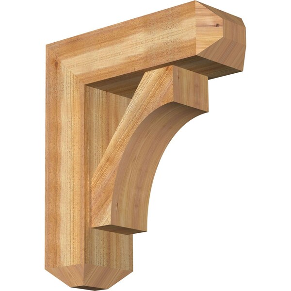 Ekena Millwork Westlake Craftsman Rough Sawn Bracket w/ Offset Brace, Western Red Cedar, 8"W x 24"D x 28"H BKT0806X24X28WTL04RWR - main